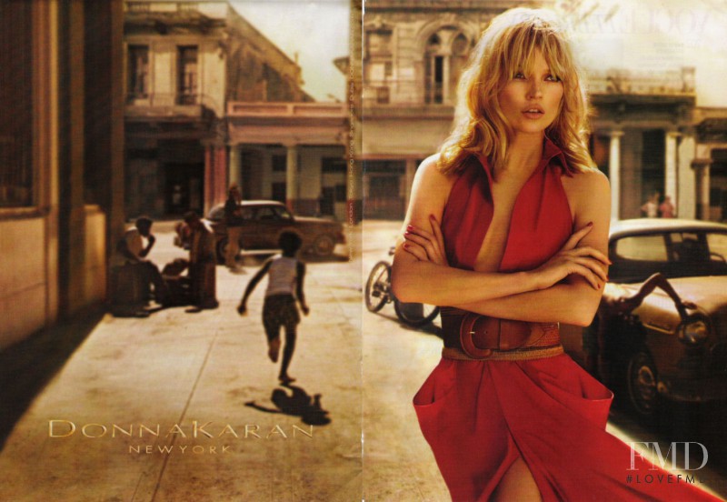 Kate Moss featured in  the Donna Karan New York advertisement for Spring/Summer 2008