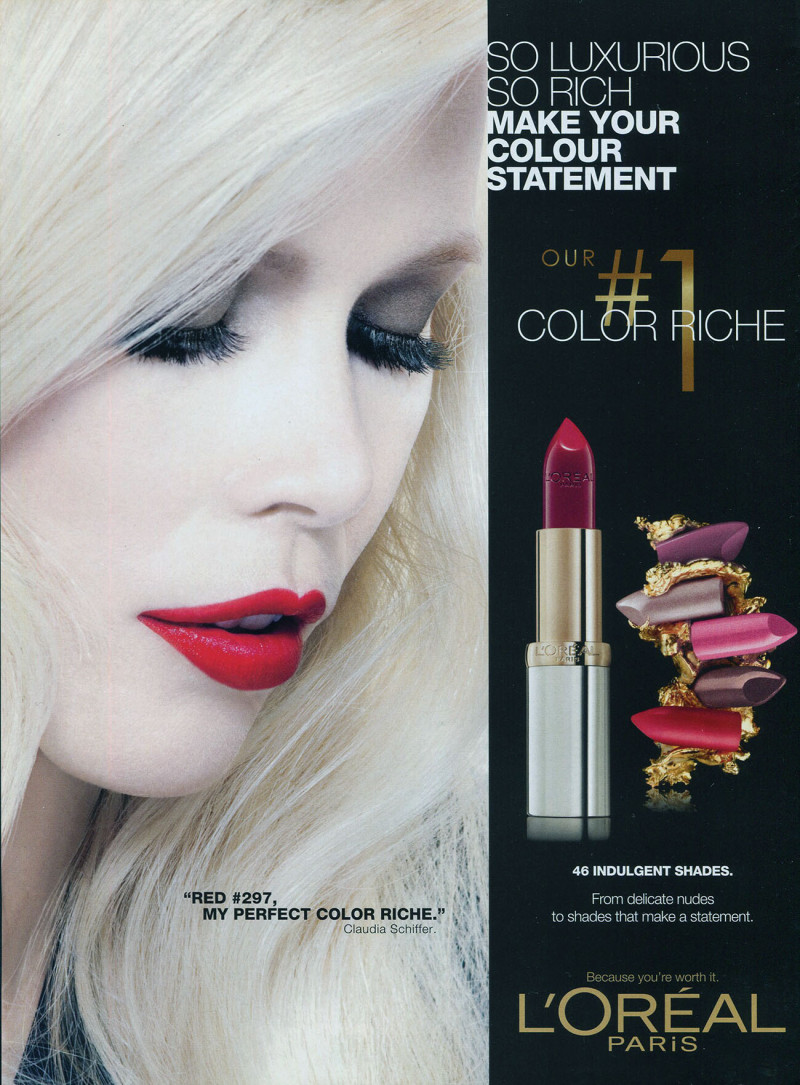 Claudia Schiffer featured in  the L\'Oreal Paris Roll\'on True Match advertisement for Autumn/Winter 2009