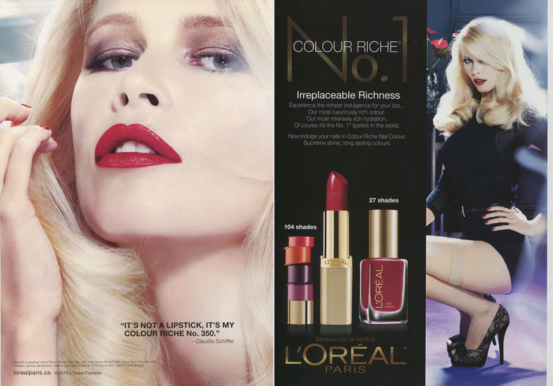 Claudia Schiffer featured in  the L\'Oreal Paris Roll\'on True Match advertisement for Autumn/Winter 2009