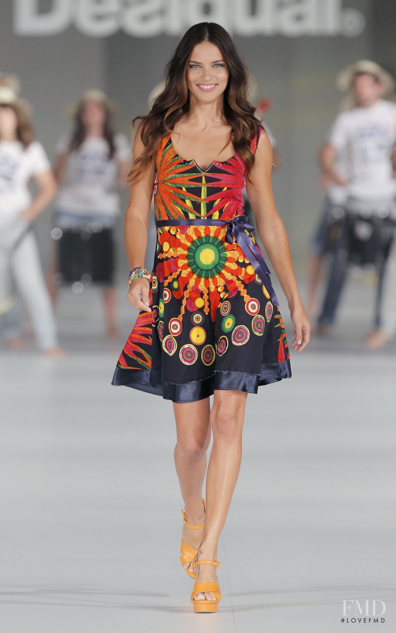 Adriana Lima featured in  the Desigual fashion show for Spring/Summer 2014