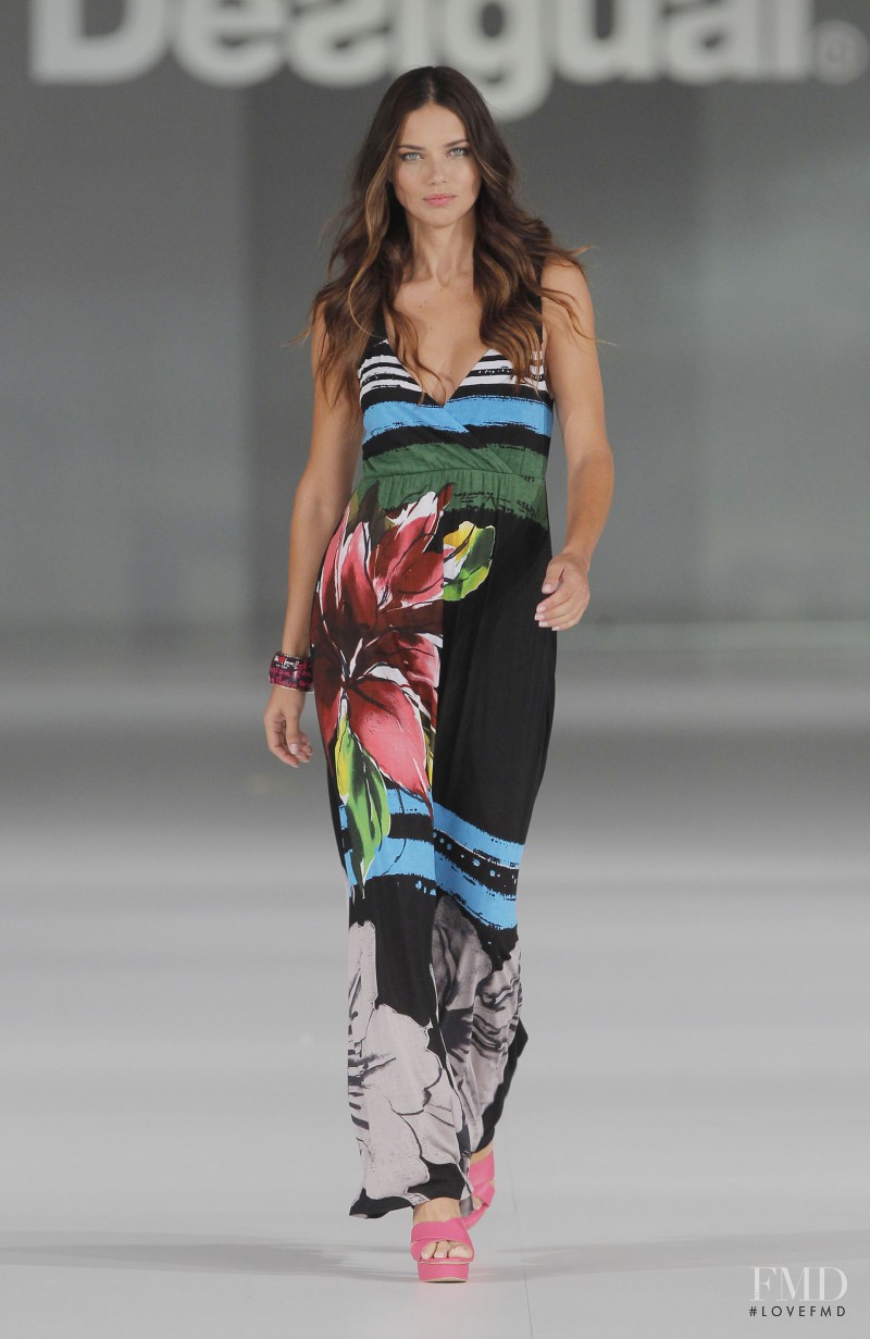 Adriana Lima featured in  the Desigual fashion show for Spring/Summer 2014