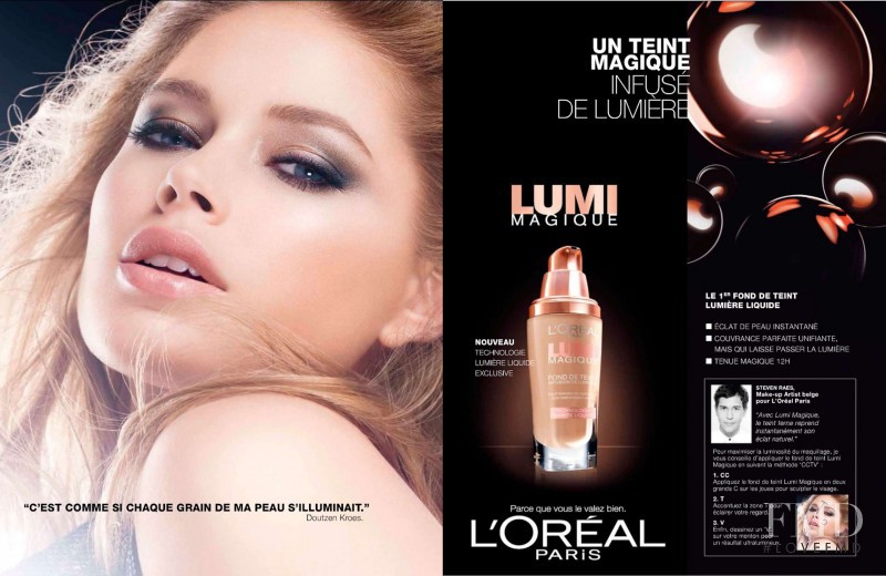 Doutzen Kroes featured in  the L\'Oreal Paris Magic Lumi advertisement for Spring 2012