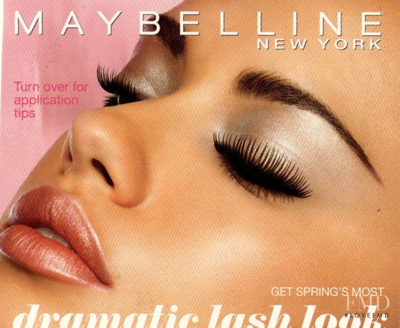 Adriana Lima featured in  the Maybelline advertisement for Spring/Summer 2010