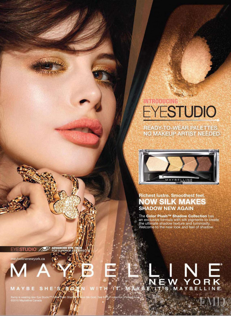 Kemp Muhl featured in  the Maybelline advertisement for Spring/Summer 2010
