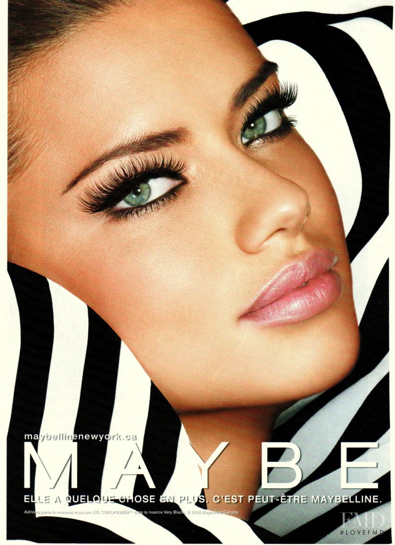 Adriana Lima featured in  the Maybelline advertisement for Autumn/Winter 2010