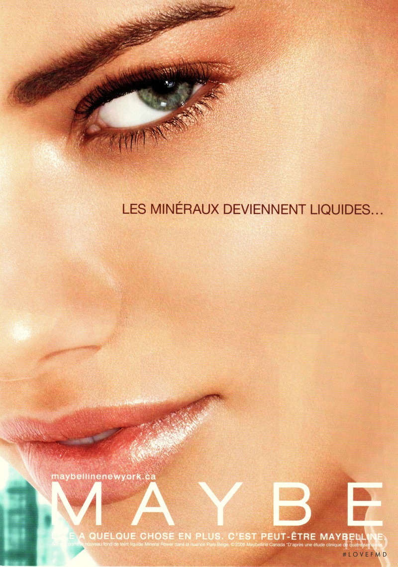 Adriana Lima featured in  the Maybelline advertisement for Autumn/Winter 2010