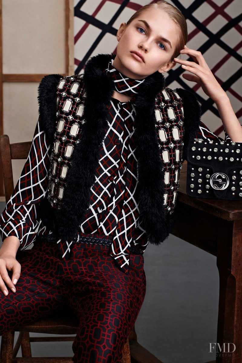 Aneta Pajak featured in  the Gucci fashion show for Pre-Fall 2015