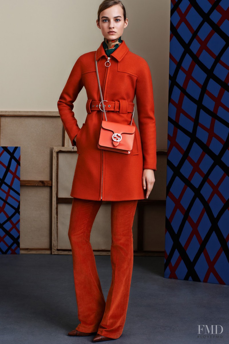 Maartje Verhoef featured in  the Gucci fashion show for Pre-Fall 2015