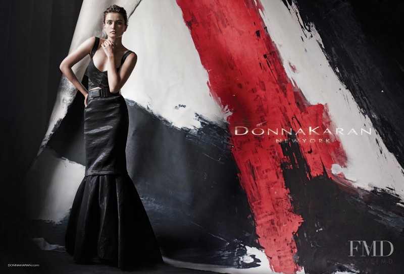 Andreea Diaconu featured in  the Donna Karan New York advertisement for Spring/Summer 2015