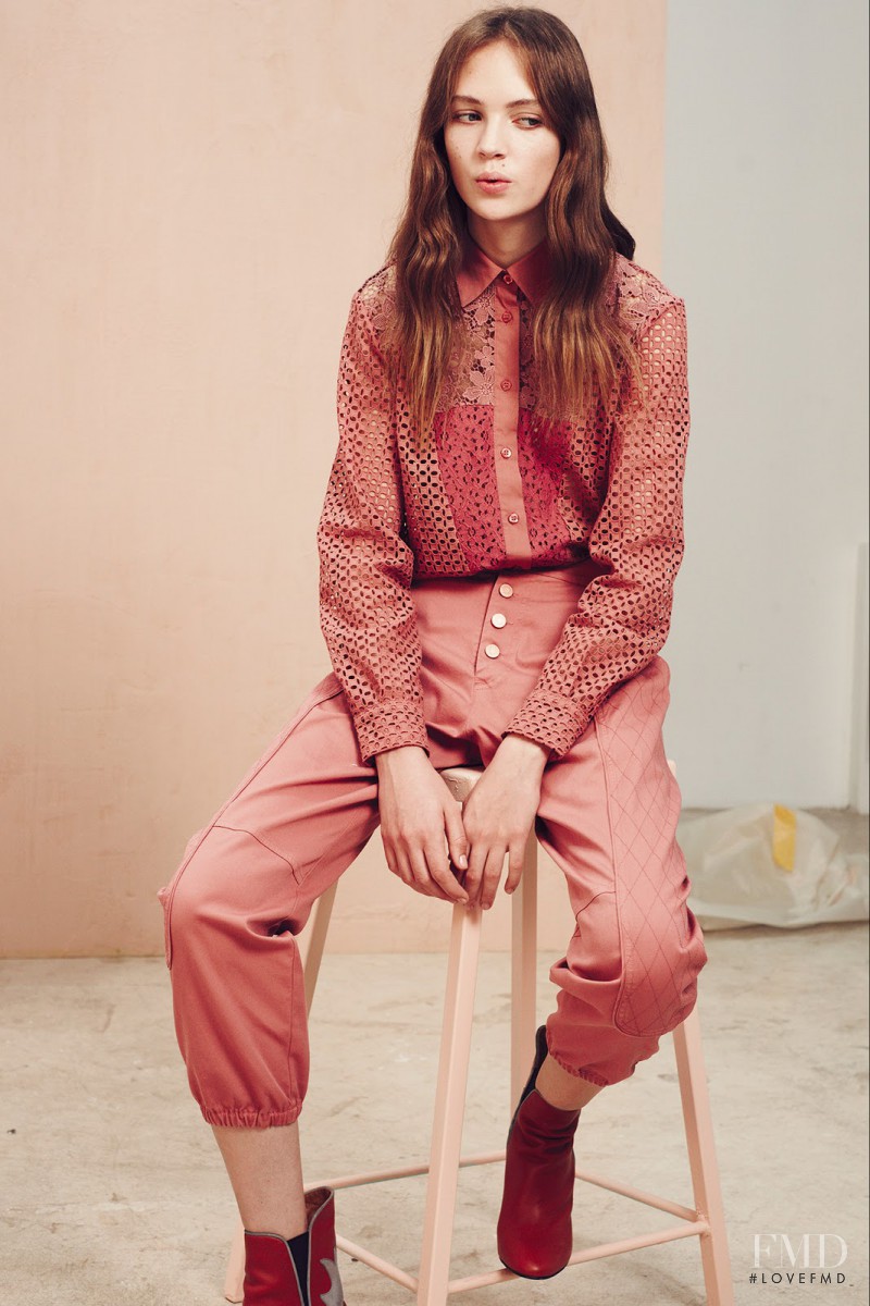 Adrienne Juliger featured in  the See by Chloe fashion show for Pre-Fall 2015