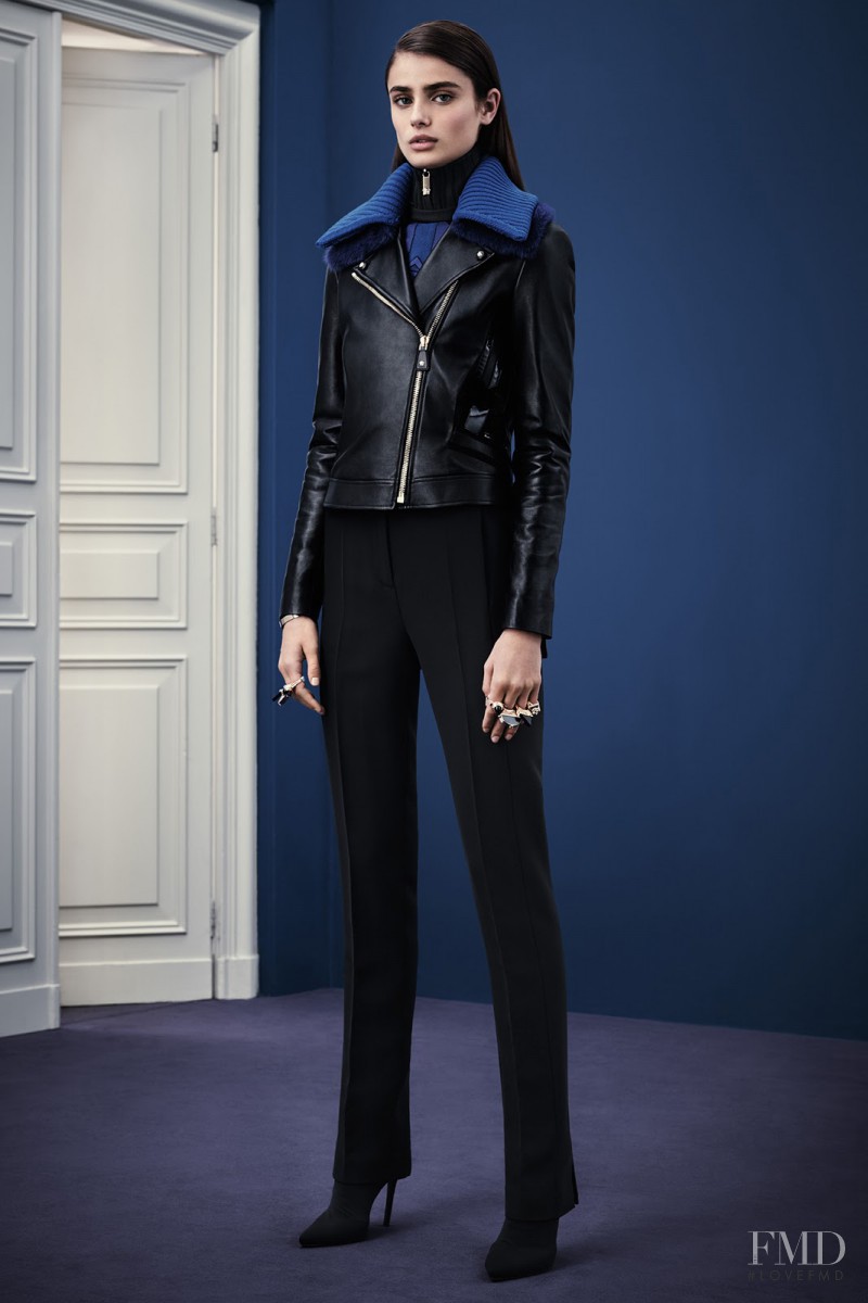 Taylor Hill featured in  the Versace lookbook for Pre-Fall 2015