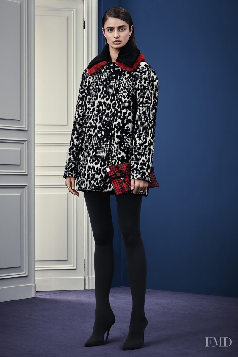 Taylor Hill featured in  the Versace lookbook for Pre-Fall 2015
