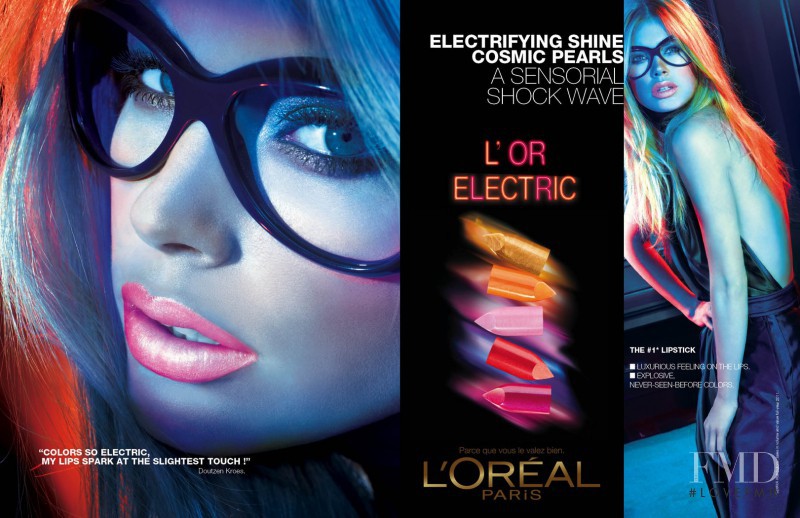 Doutzen Kroes featured in  the L\'Oreal Paris L\'Or Electric advertisement for Autumn/Winter 2012