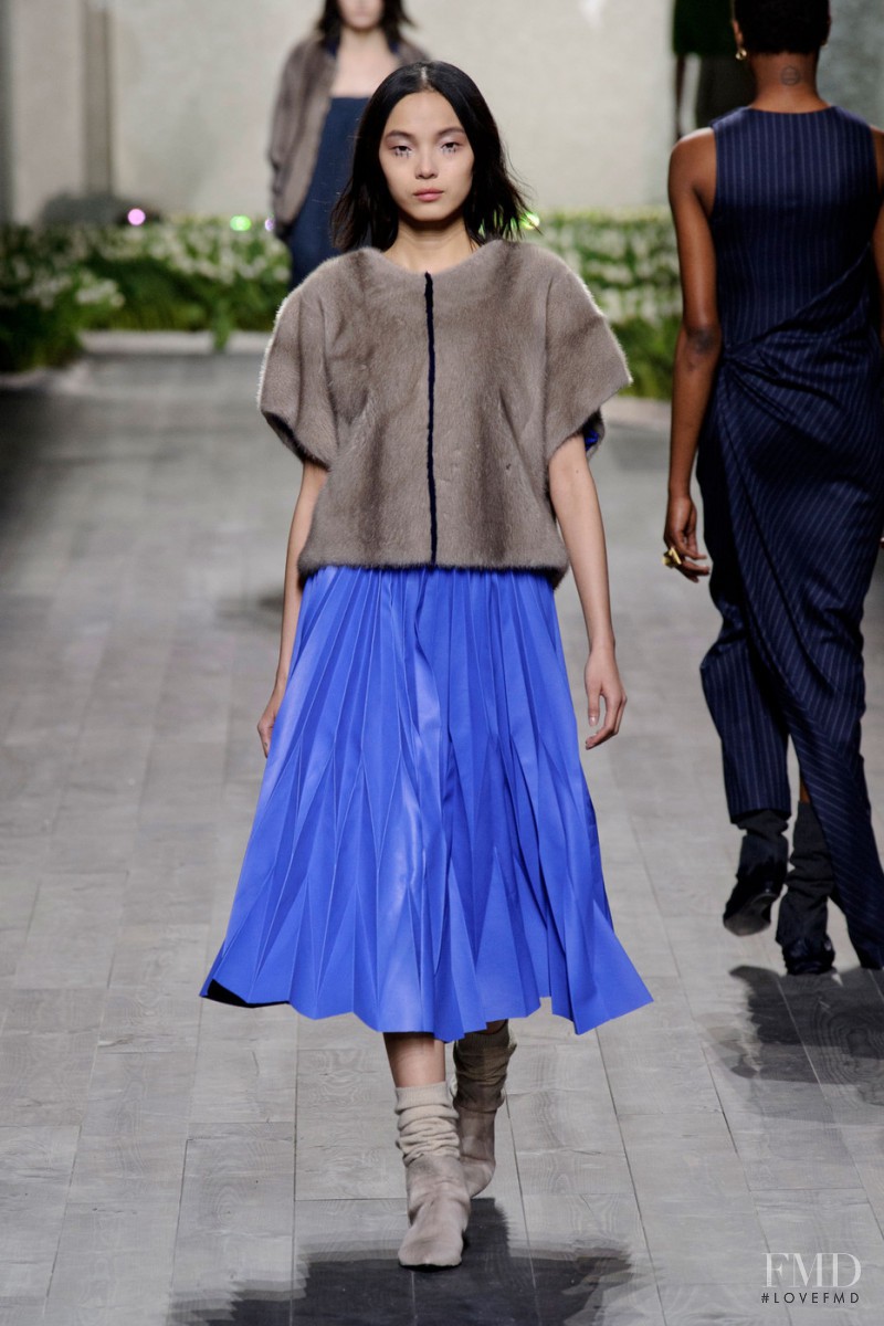 Xiao Wen Ju featured in  the Vionnet fashion show for Autumn/Winter 2014