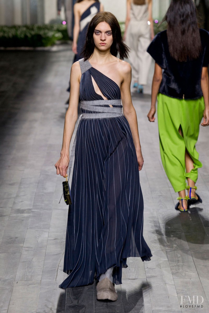 Magda Laguinge featured in  the Vionnet fashion show for Autumn/Winter 2014