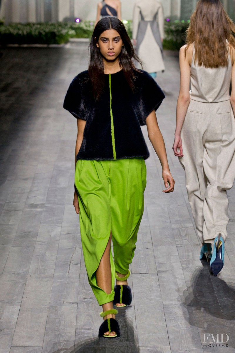 Imaan Hammam featured in  the Vionnet fashion show for Autumn/Winter 2014