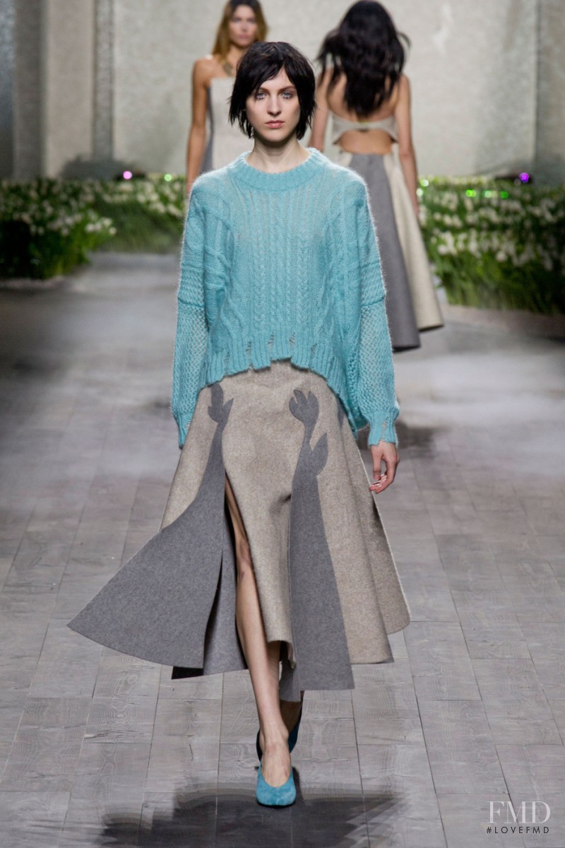 Lida Fox featured in  the Vionnet fashion show for Autumn/Winter 2014