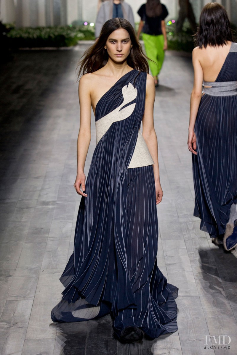 Mijo Mihaljcic featured in  the Vionnet fashion show for Autumn/Winter 2014