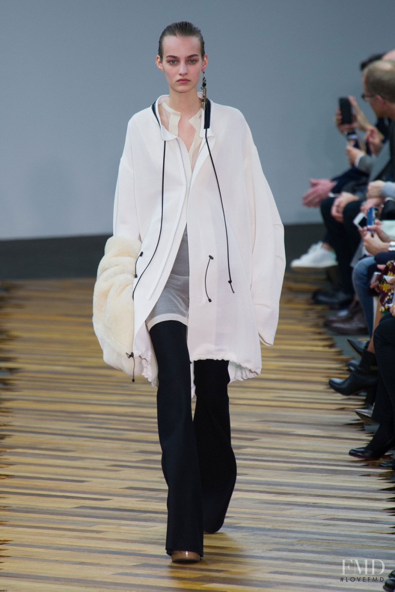 Maartje Verhoef featured in  the Celine fashion show for Autumn/Winter 2014