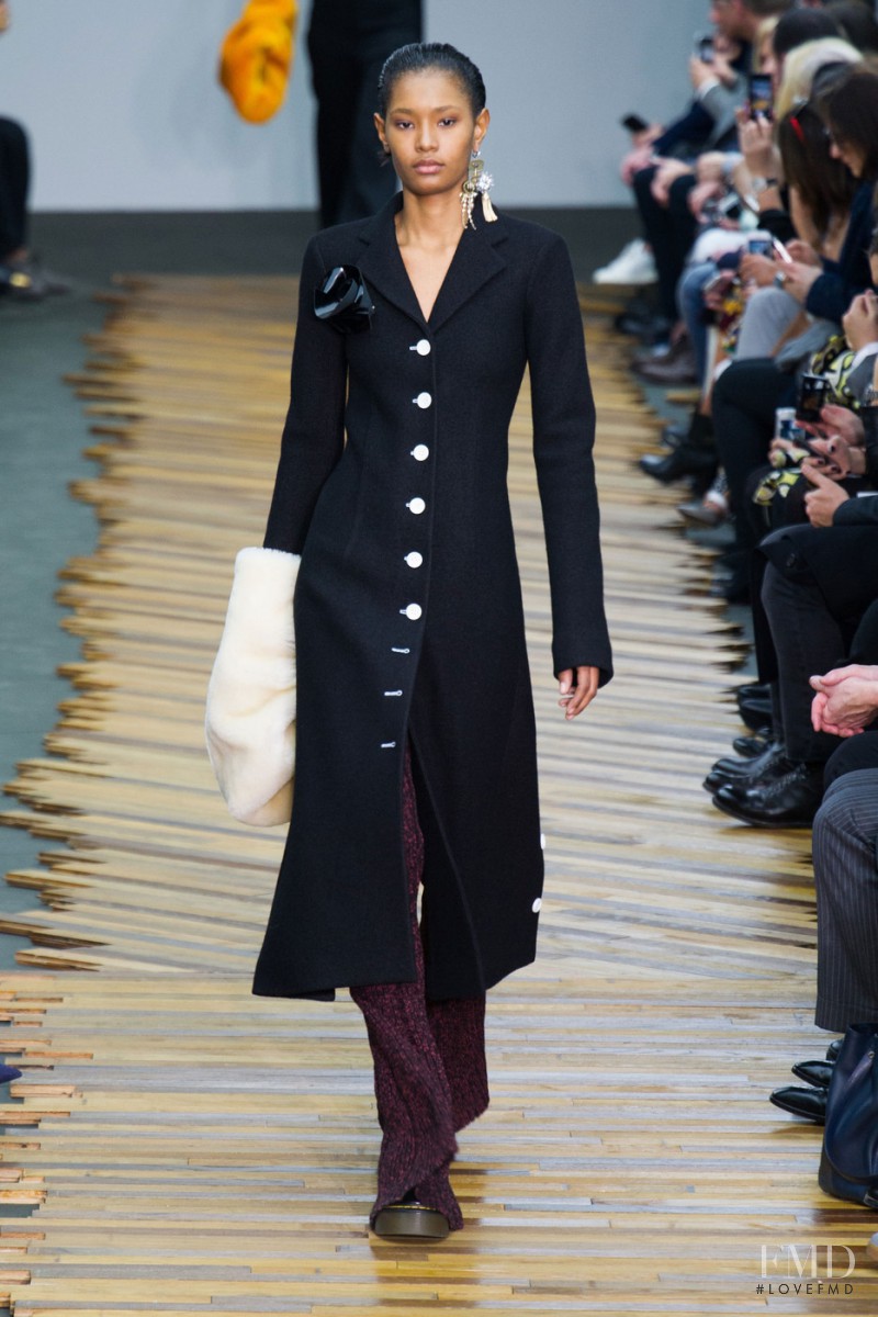 Ysaunny Brito featured in  the Celine fashion show for Autumn/Winter 2014