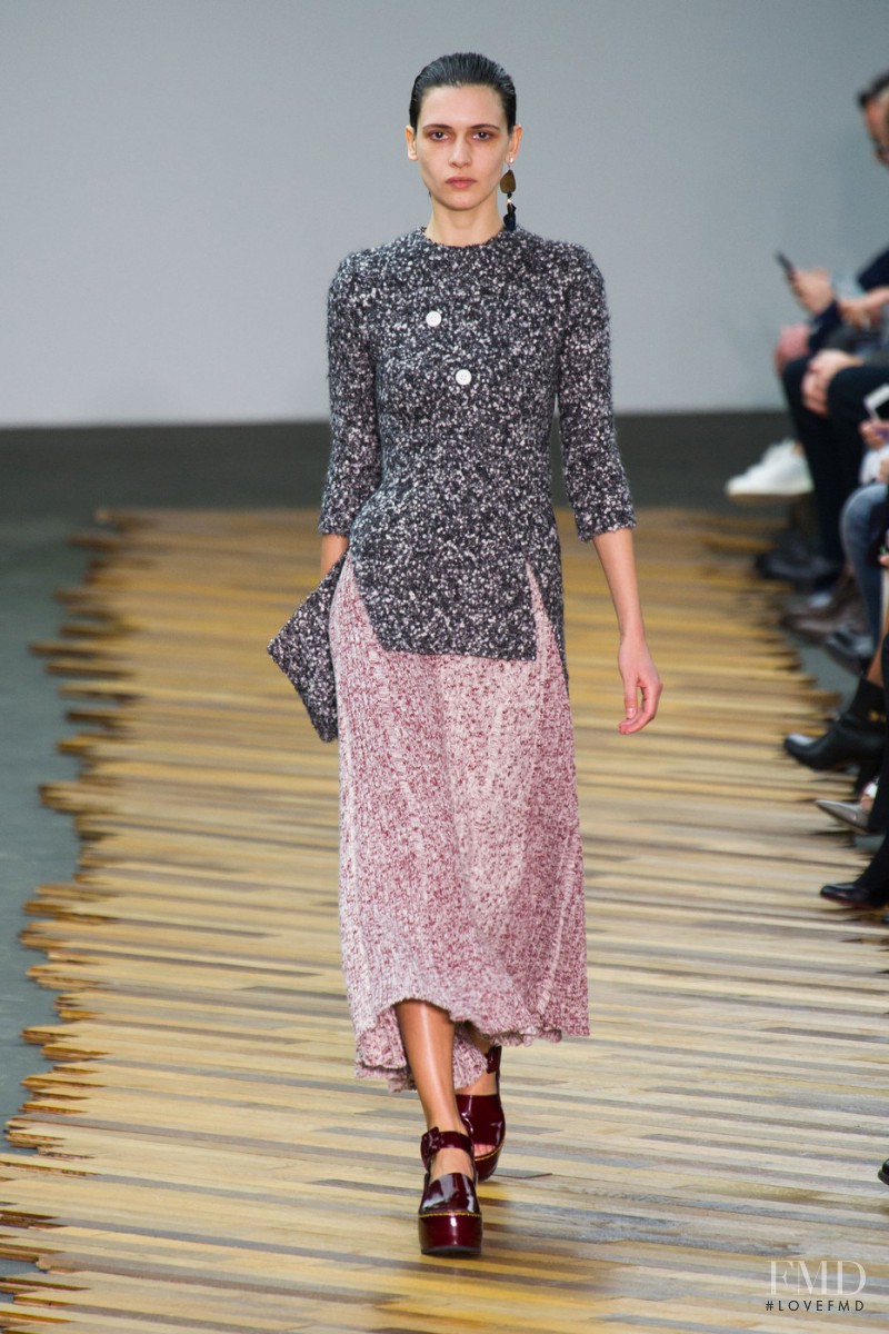 Iana Godnia featured in  the Celine fashion show for Autumn/Winter 2014