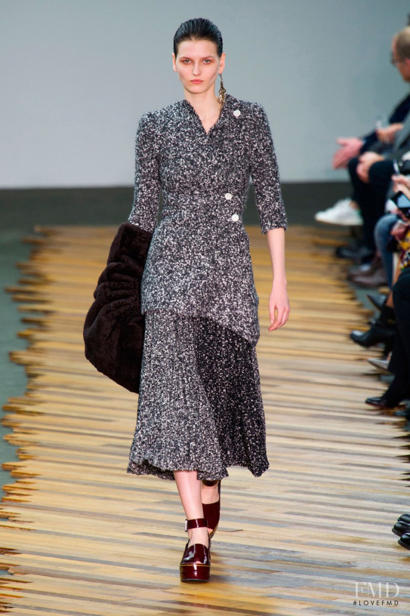 Katlin Aas featured in  the Celine fashion show for Autumn/Winter 2014