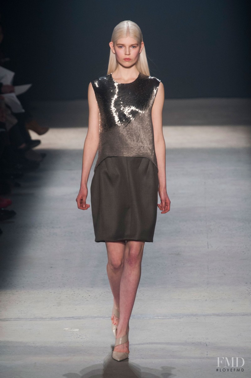 Ola Rudnicka featured in  the Narciso Rodriguez fashion show for Autumn/Winter 2014