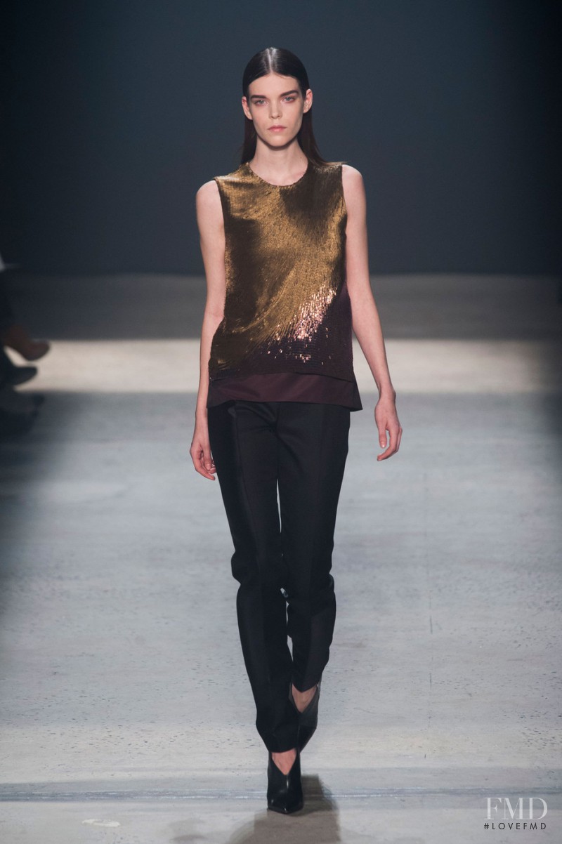 Meghan Collison featured in  the Narciso Rodriguez fashion show for Autumn/Winter 2014
