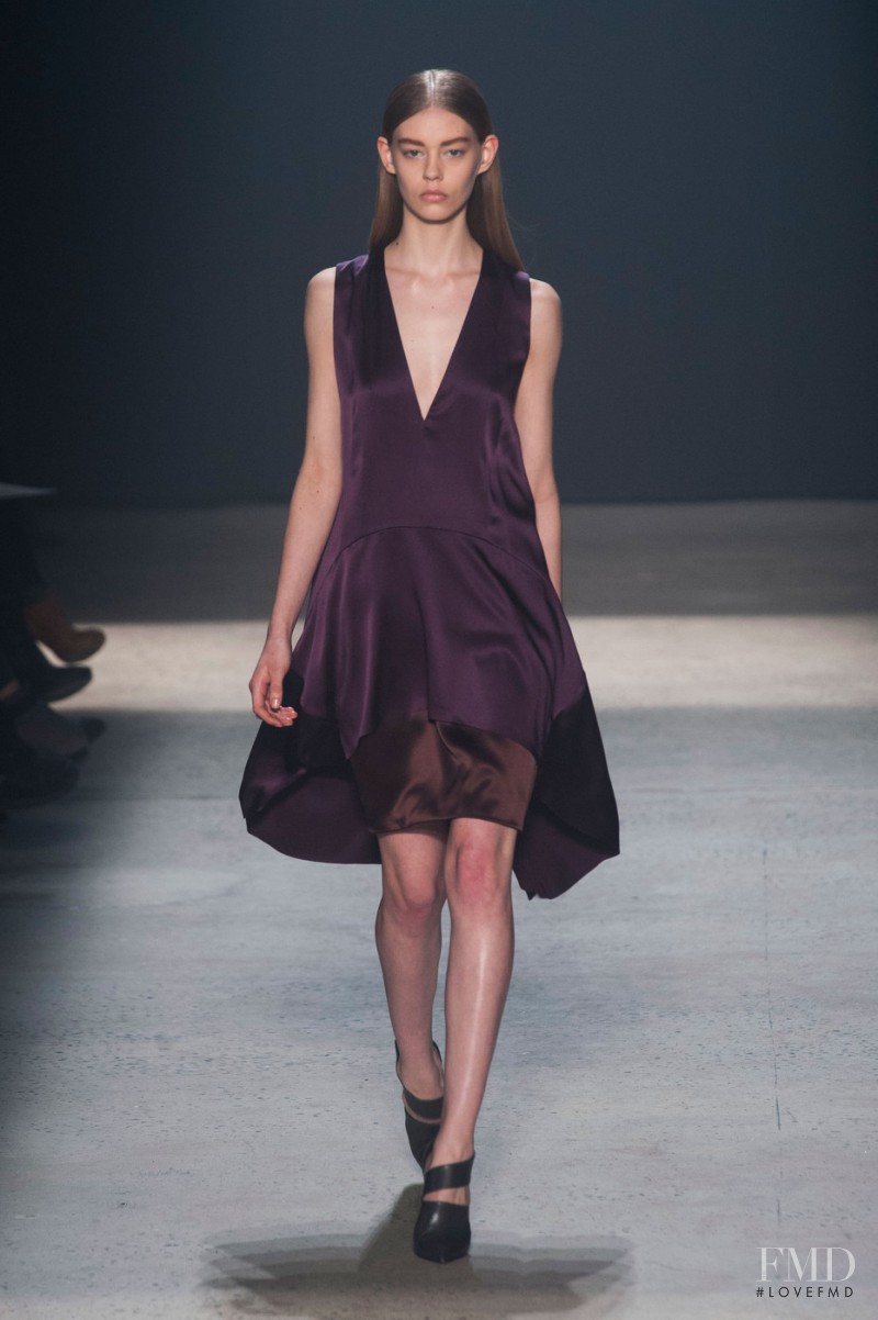 Ondria Hardin featured in  the Narciso Rodriguez fashion show for Autumn/Winter 2014