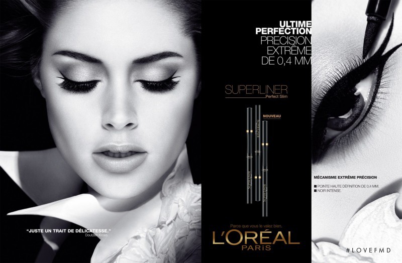 Doutzen Kroes featured in  the L\'Oreal Paris Superliner Black Buster advertisement for Fall 2013