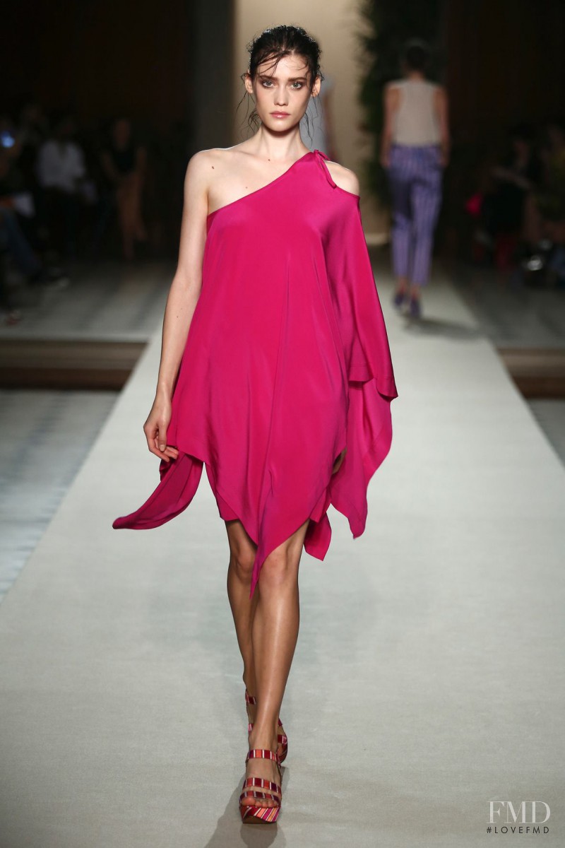 Emily Meuleman featured in  the Pascal Millet fashion show for Spring/Summer 2014