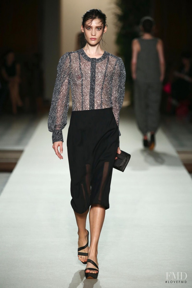 Emily Meuleman featured in  the Pascal Millet fashion show for Spring/Summer 2014