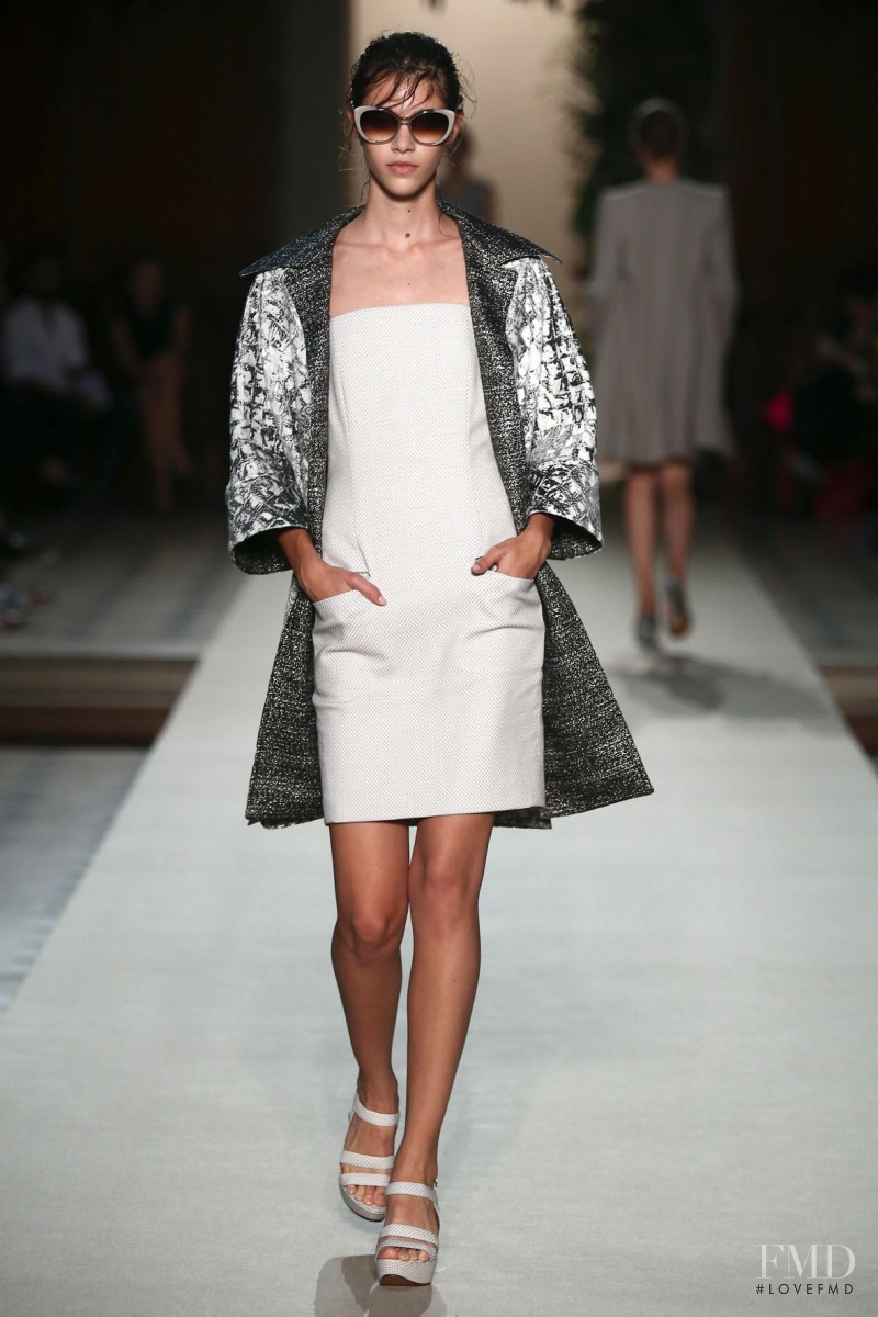 Lieve Dannau featured in  the Pascal Millet fashion show for Spring/Summer 2014