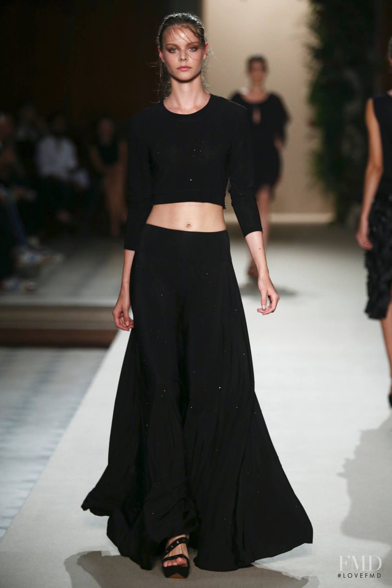 Carolin Loosen featured in  the Pascal Millet fashion show for Spring/Summer 2014