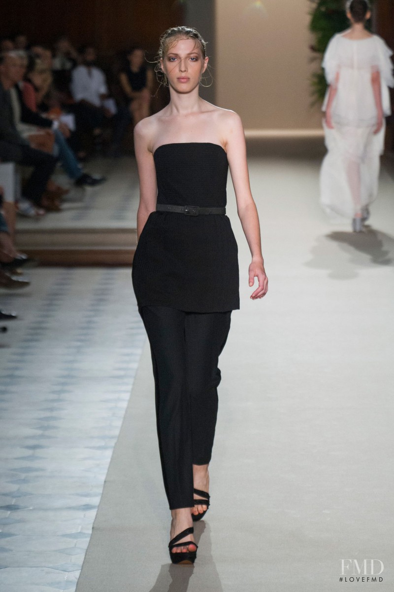 Chiara Mazzoleni featured in  the Pascal Millet fashion show for Spring/Summer 2014