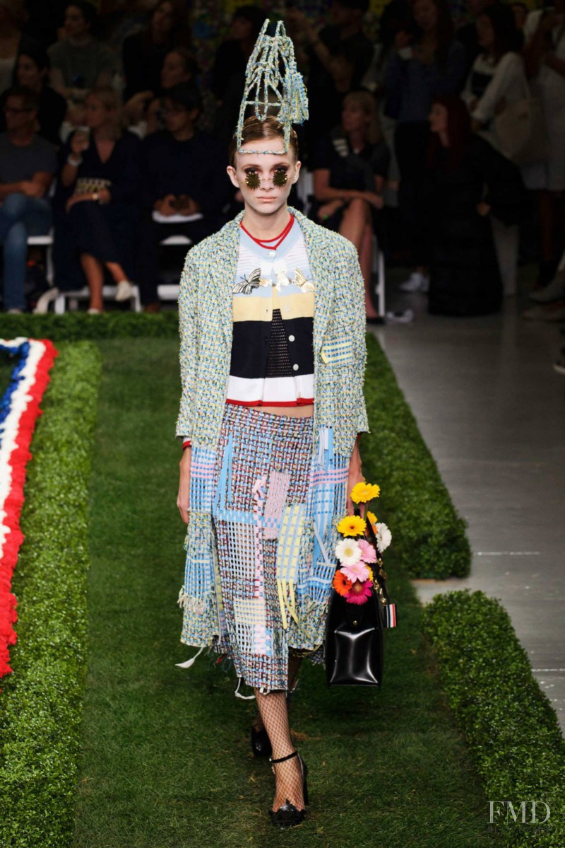 Stav Strashko featured in  the Thom Browne fashion show for Spring/Summer 2015