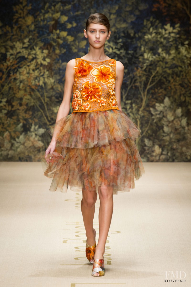 Alexandra Rudakova featured in  the Laura Biagiotti fashion show for Spring/Summer 2014