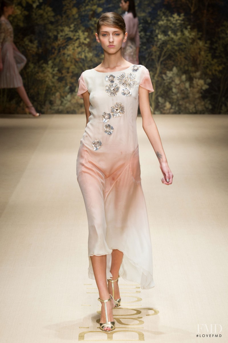 Alexandra Rudakova featured in  the Laura Biagiotti fashion show for Spring/Summer 2014