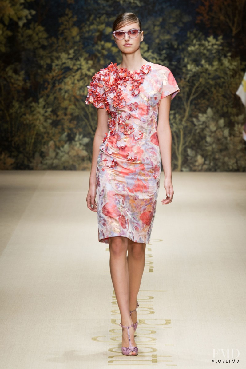 Natalie Salamunec featured in  the Laura Biagiotti fashion show for Spring/Summer 2014