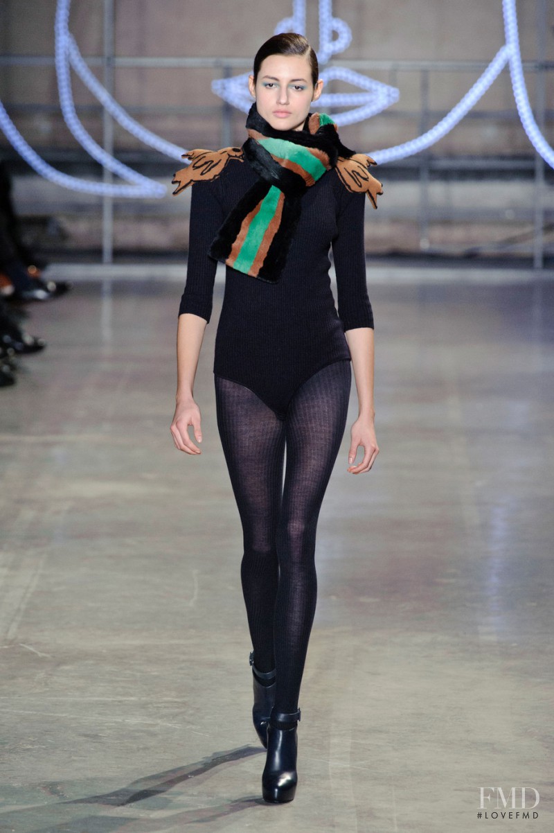 Bruna Ludtke featured in  the Jean-Charles De Castelbajac fashion show for Autumn/Winter 2014