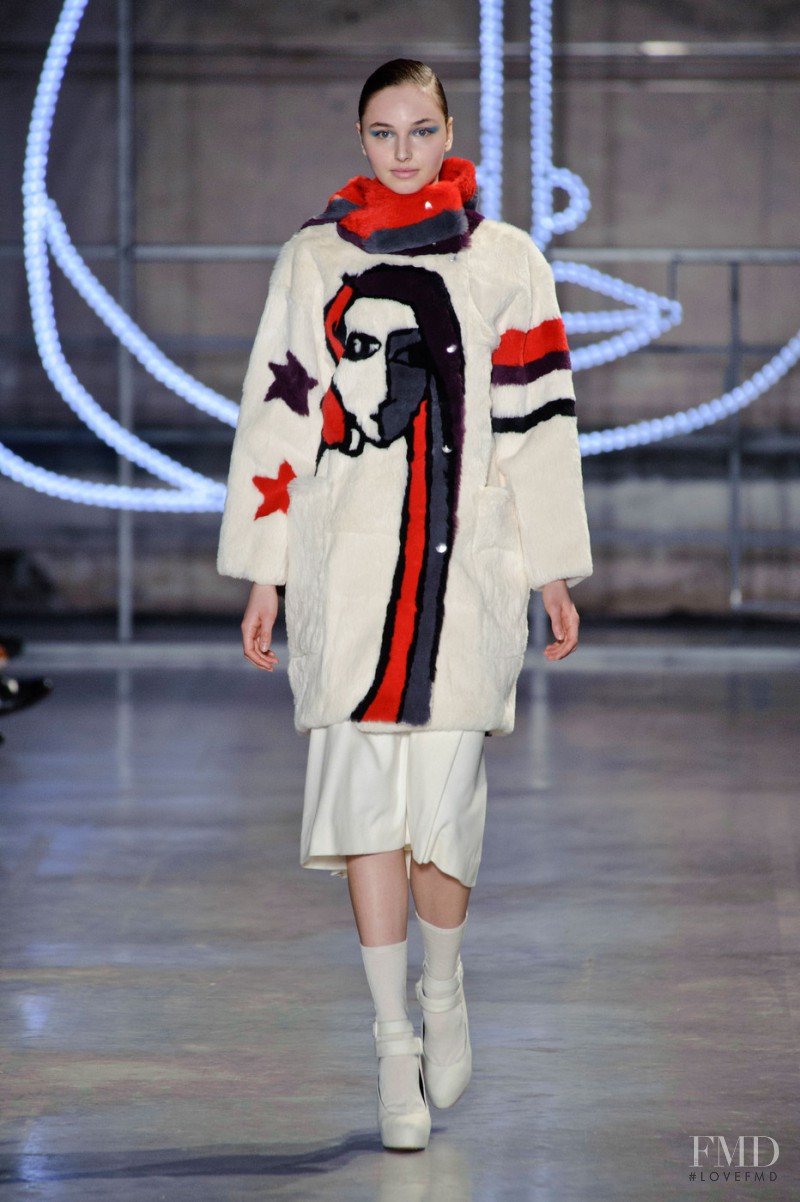 Natalie Salamunec featured in  the Jean-Charles De Castelbajac fashion show for Autumn/Winter 2014