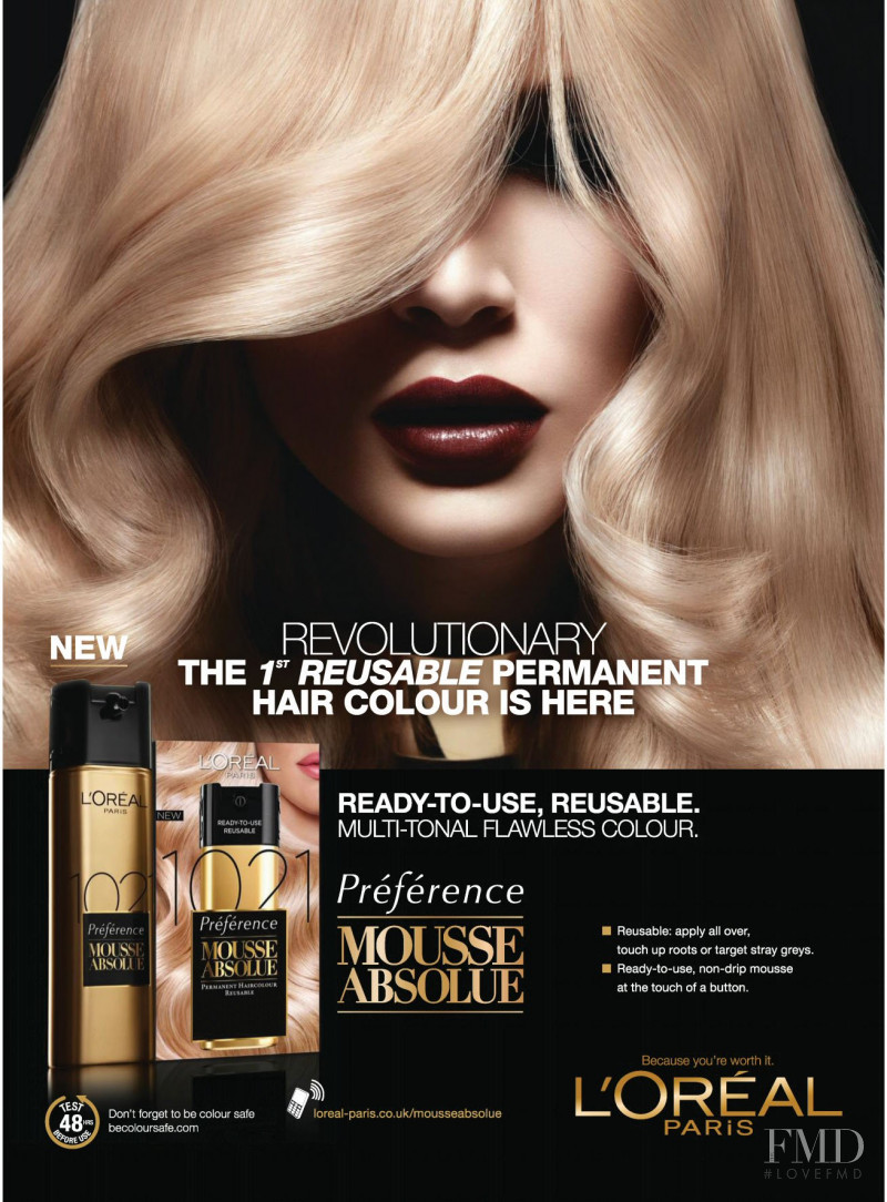 Natasha Poly featured in  the L\'Oreal Paris Préférence Mousse Abolue advertisement for Spring/Summer 2013