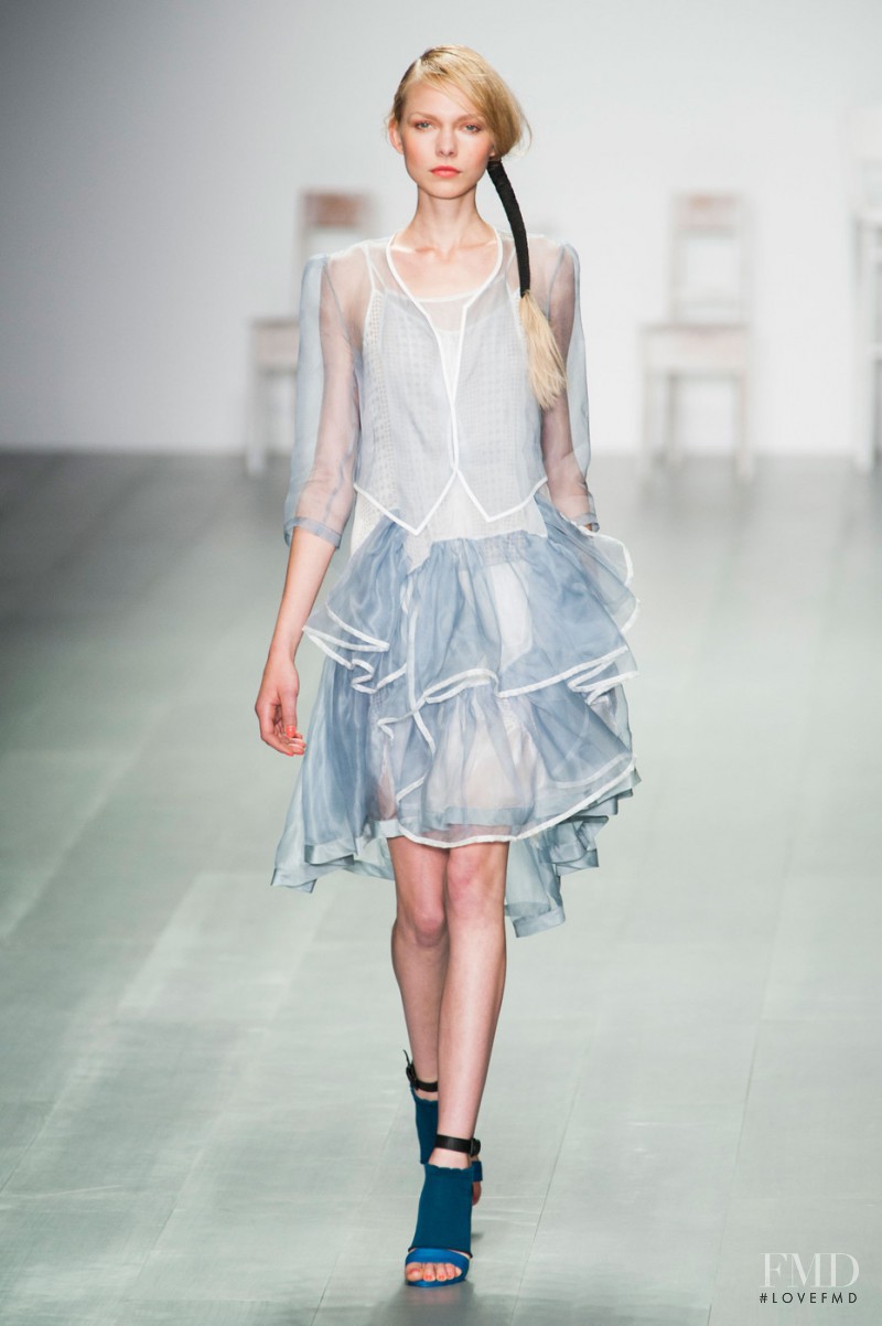 Maja Brodin featured in  the Bora Aksu fashion show for Spring/Summer 2015