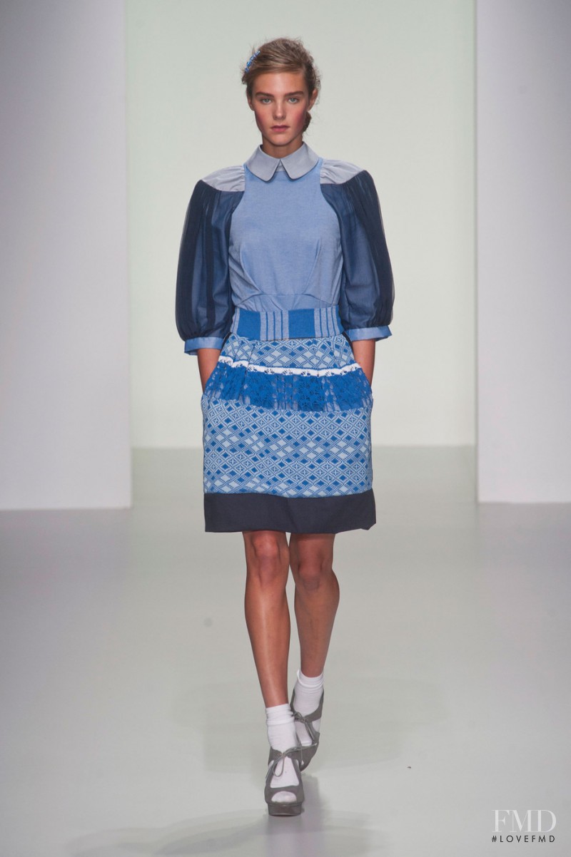 Olivia David featured in  the Bora Aksu fashion show for Spring/Summer 2014