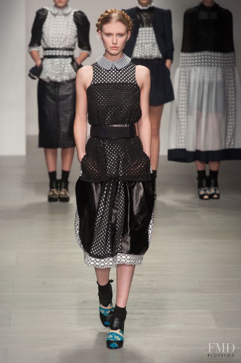 Emma Weaver featured in  the Bora Aksu fashion show for Autumn/Winter 2014