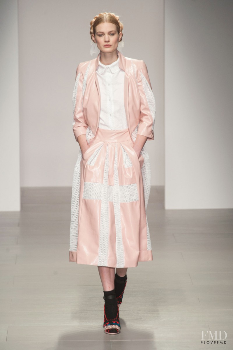 Felicity Peel featured in  the Bora Aksu fashion show for Autumn/Winter 2014
