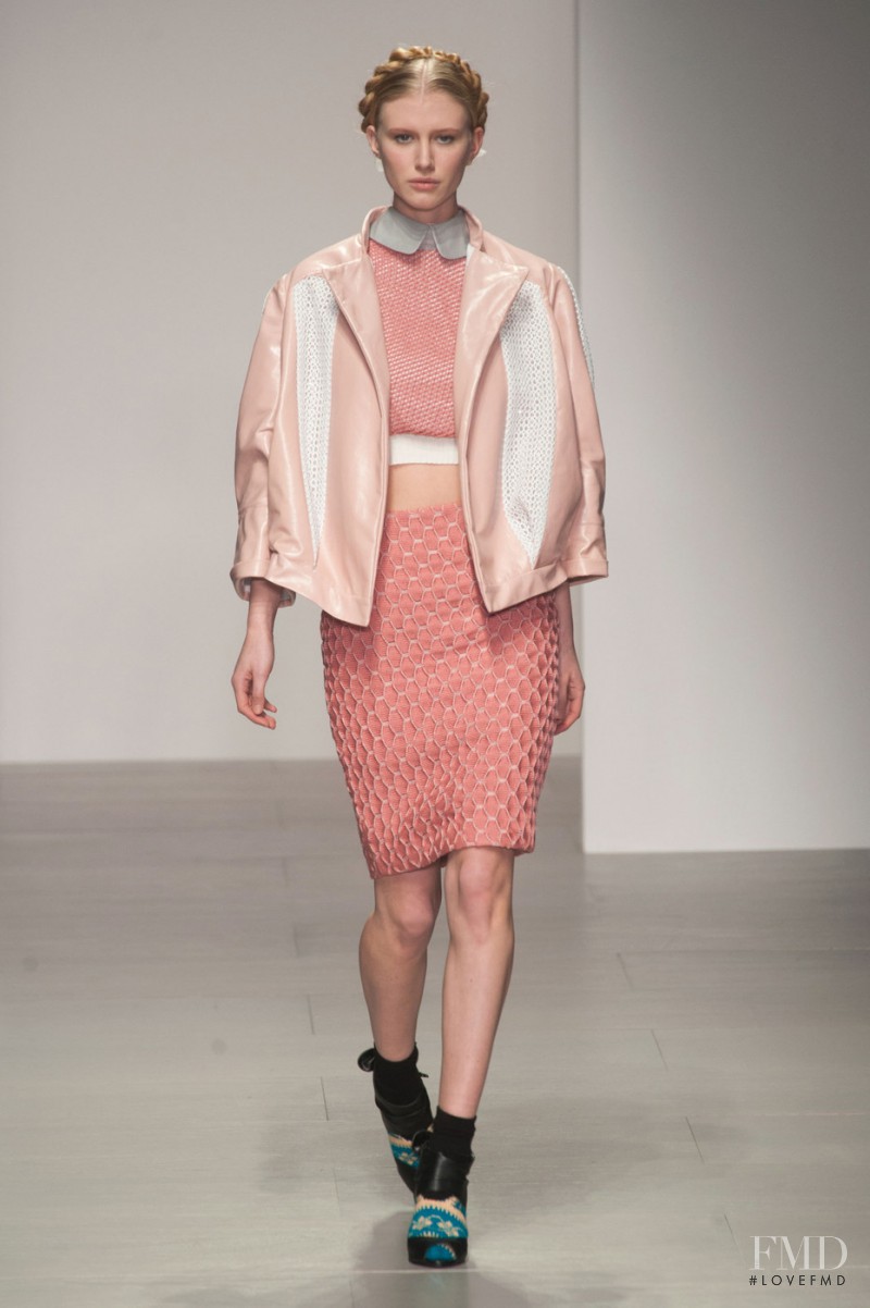 Emma Weaver featured in  the Bora Aksu fashion show for Autumn/Winter 2014