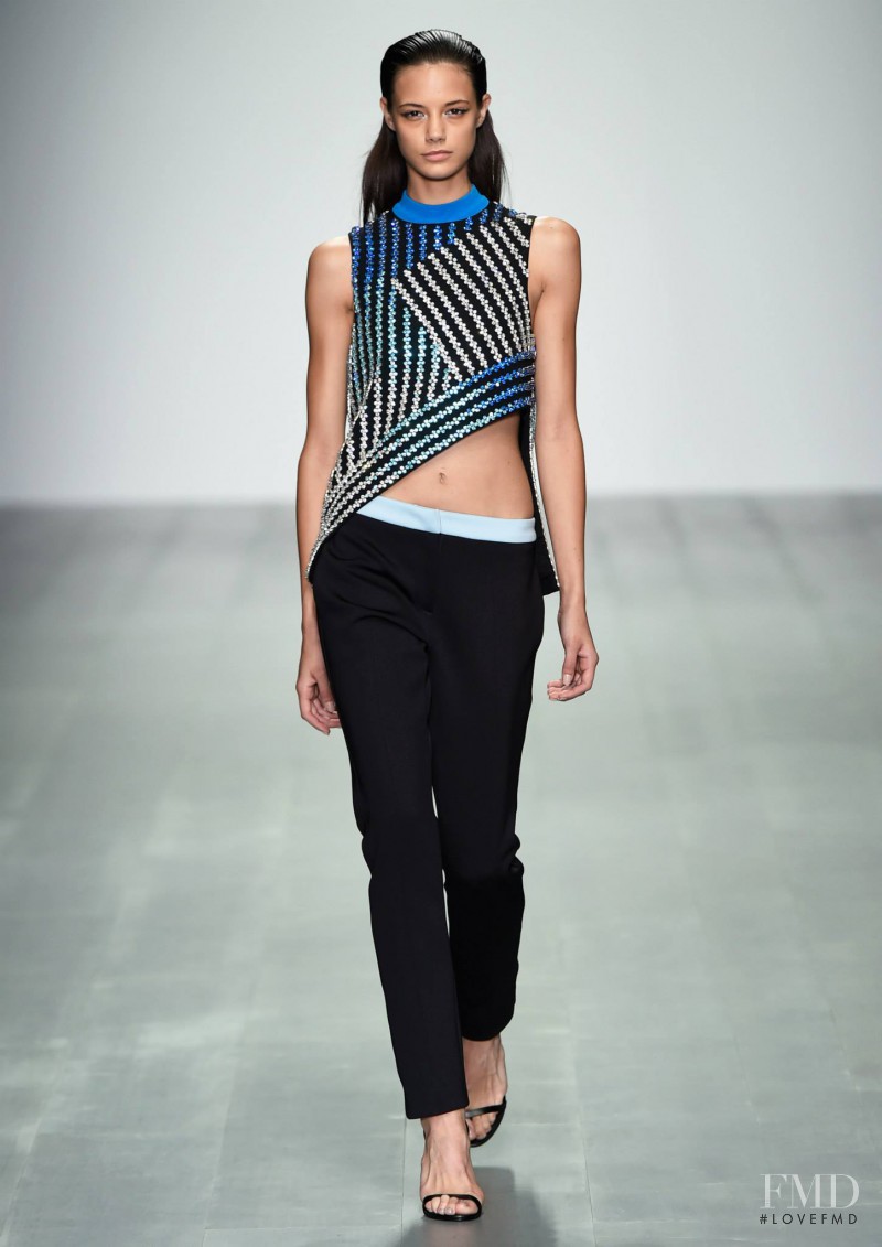 Anja Leuenberger featured in  the David Koma fashion show for Spring/Summer 2015