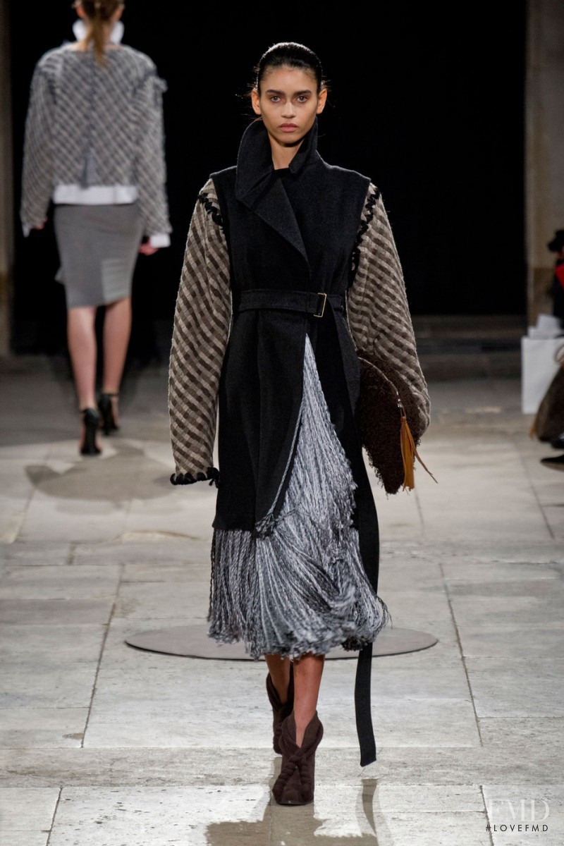 Karol Santos featured in  the Allude fashion show for Autumn/Winter 2014