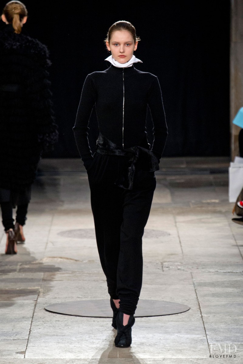 Luba Hryniv featured in  the Allude fashion show for Autumn/Winter 2014